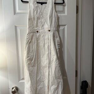 Elegant White Sleeveless Dress -jcrew